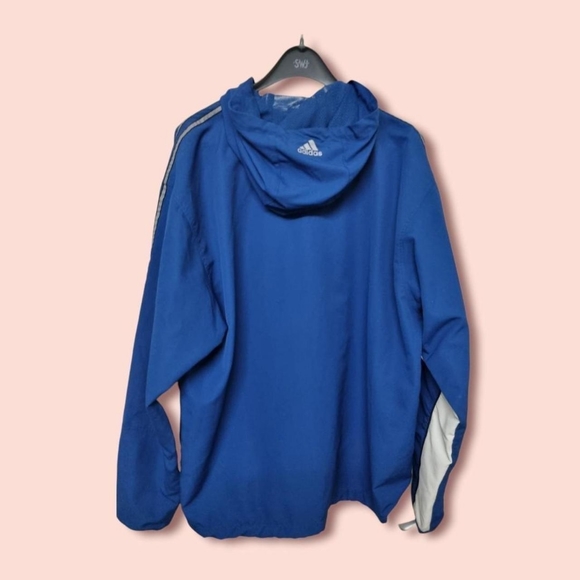 Beaut vintage 00s Adidas shell windbreaker with quater zip. Sz large - Picture 2 of 4